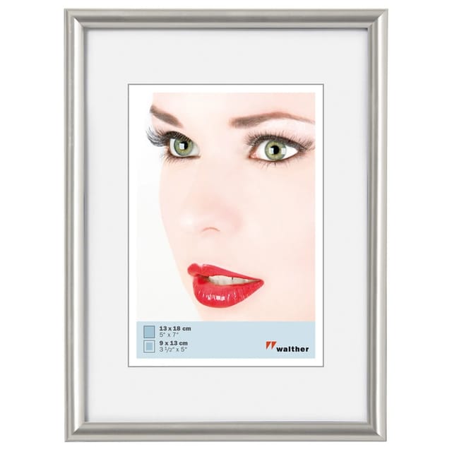 Walther Design Bilderrahmen »GALERIA«, BxL: 16,5 x 21,3 cm, silberfarben, Kunststoff