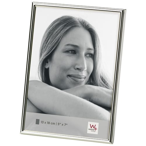 Walther Design Bilderrahmen »CHLOE«, BxL: 13,3 x 18,7 cm, silberfarben, Metall