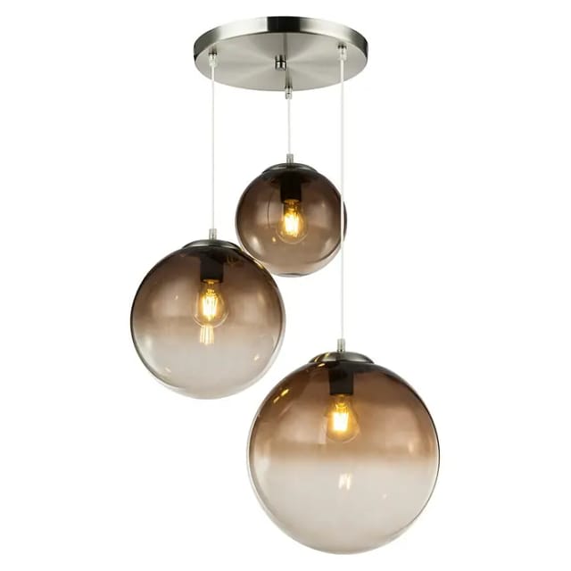 GLOBO LIGHTING Hängeleuchte, ohne Leuchtmittel - grau