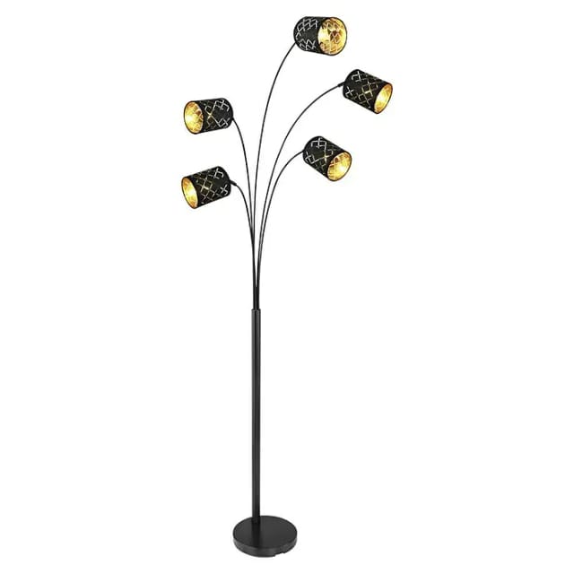 GLOBO LIGHTING Stehleuchte »CLARKE«, Höhe: 204 cm, 25 W, Metall matt, schwarz