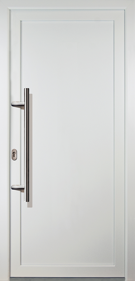 Meeth Aluminium-Haustür »Signum Alu«, satiniertes Glas, titan, nach Innen öffnend - grau