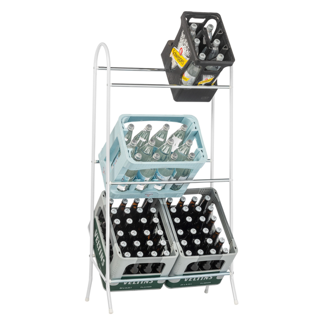 SCHULTE REGALWELT Flaschenkastenständer, Breite: 65 cm, Länge: 65 cm, weiß - weiss