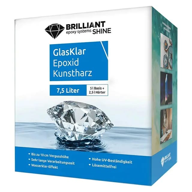 BRILLIANTShine Design-Gießharz, 7500 ml - transparent