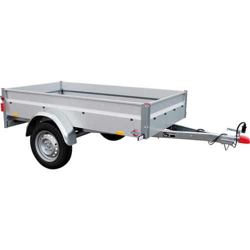 STEMA PKW-Anhänger »BASIC 750«, inkl. 80 cm Hochplanenset, max. Nutzlast 607 kg, grün - gruen
