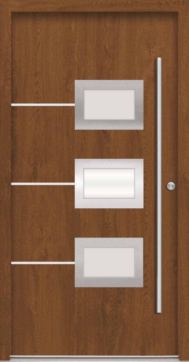 Splendoor Haustür »ATHEN Prime«, Aluminium, in golden oak - braun