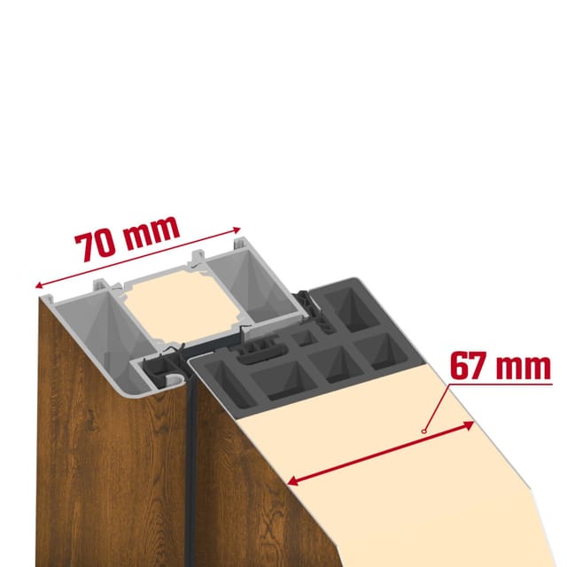 Splendoor Sicherheitshaustür »PULA Prime RC2«, Aluminium, in nussbaum - braun
