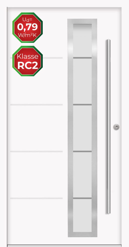 Splendoor Sicherheitshaustür »SPLIT Prime RC2«, Aluminium, in weiß - weiss