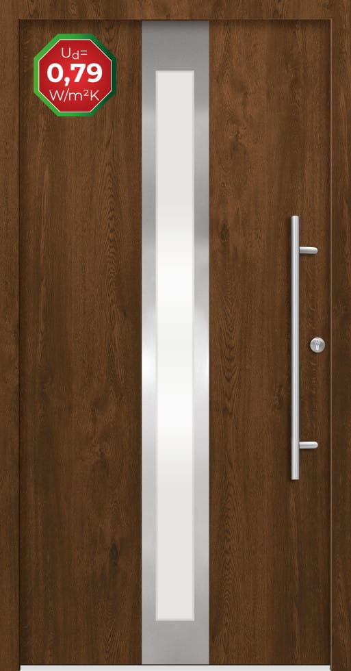 Splendoor Haustür »RHODOS Prime«, Aluminium, in nussbaum - braun