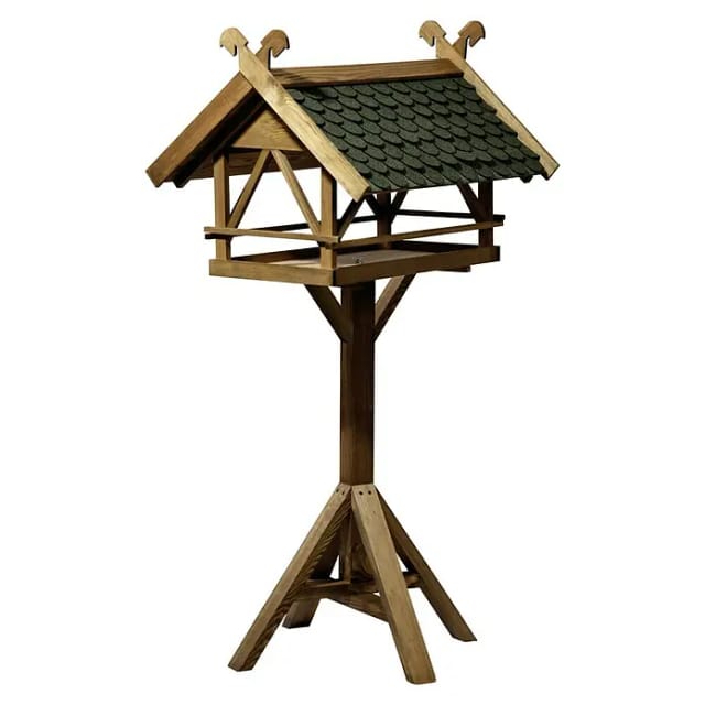 DOBAR Vogelhaus »Westfalen«, BxHxT: 78 x 148 x 62 cm, Holz/Bitumen, braun/grün