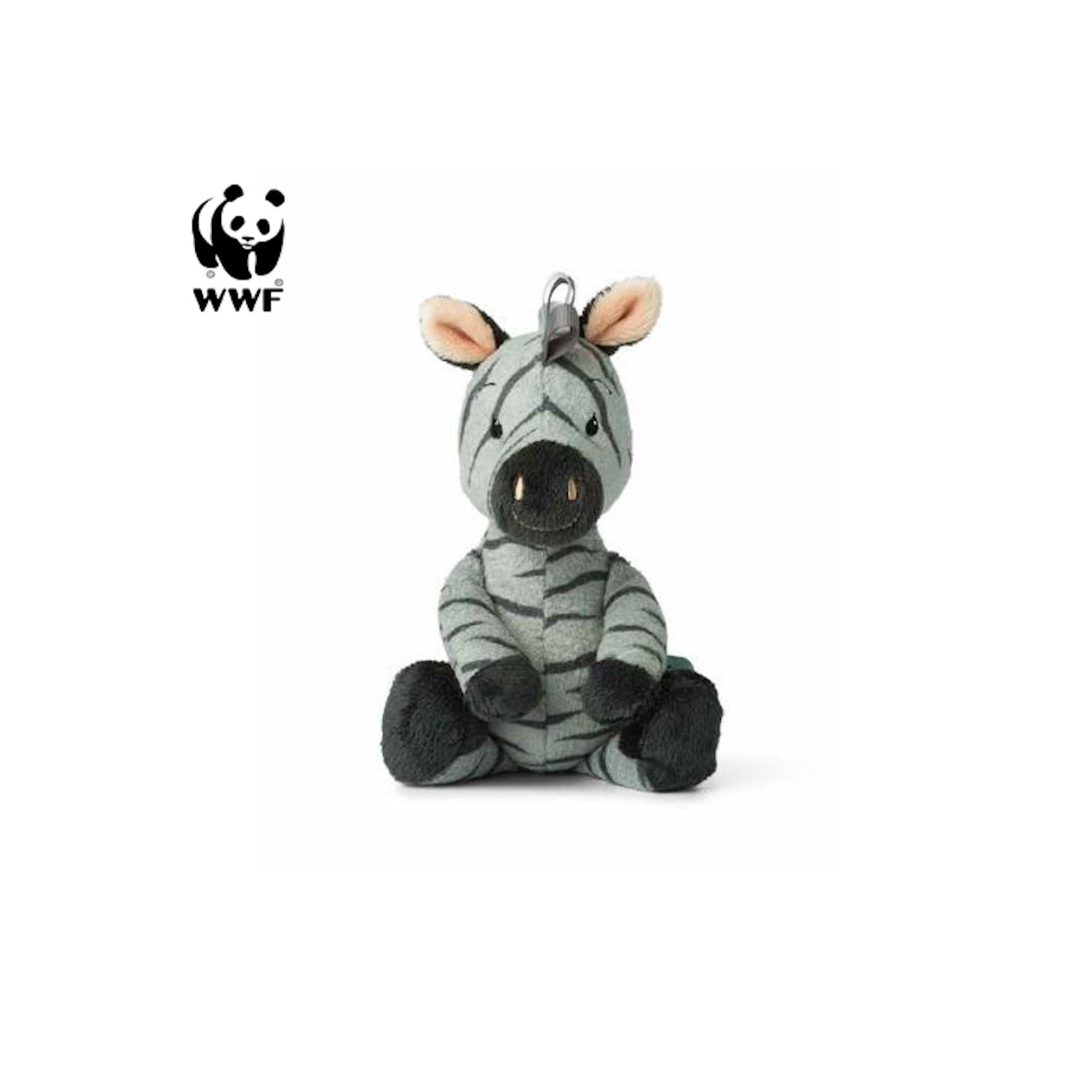 WWF Cub Club - Ziko das Zebra (grau, 22cm) mit Glöckchen Kuscheltier Stofftier für Kleinkinder