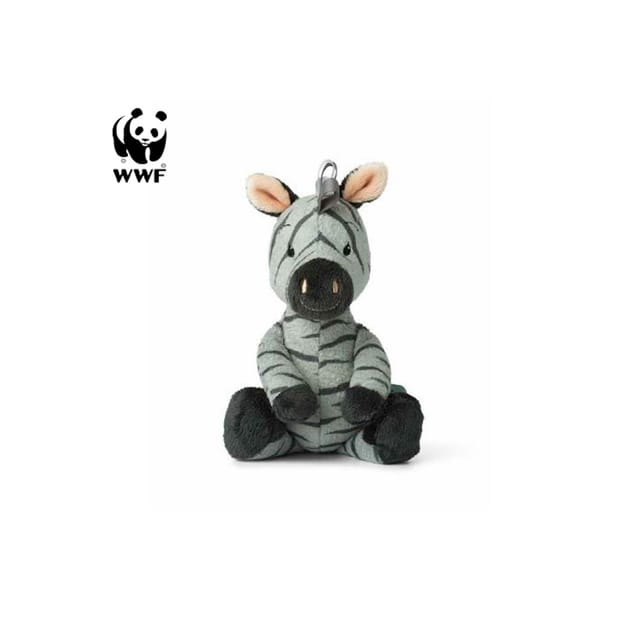 WWF Cub Club - Ziko das Zebra (grau, 22cm) mit Glöckchen Kuscheltier Stofftier für Kleinkinder