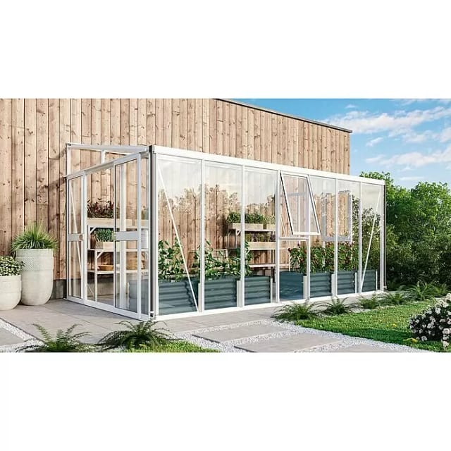 VITAVIA Gewächshaus »Helena«, 11,8 m², Aluminium/Glas, winterfest - weiss