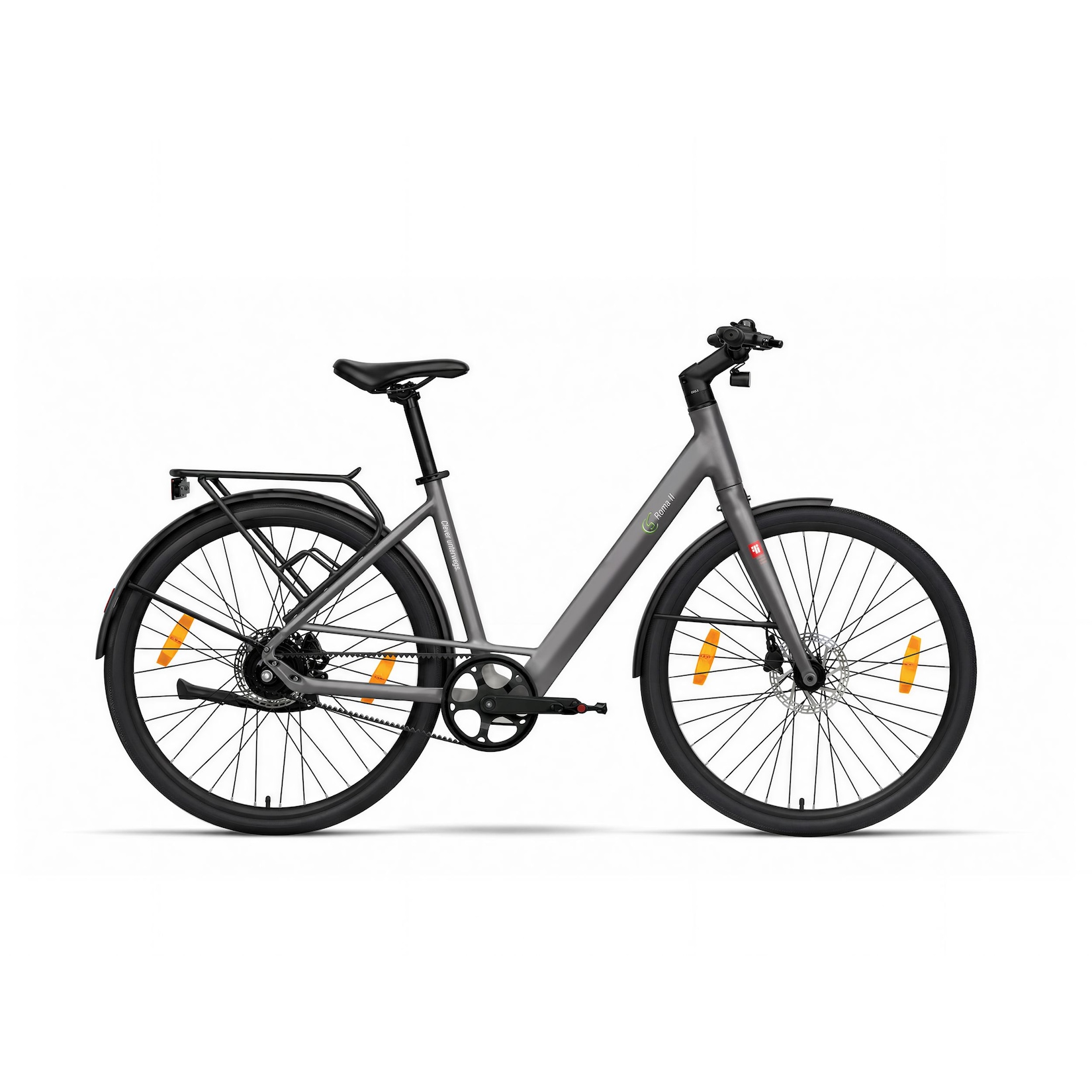 SachsenRAD Urban City E-Bike C3V Roma II mit Riemenantrieb Grau