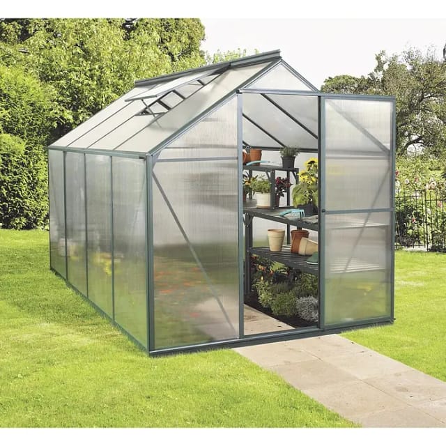 VITAVIA Gewächshaus »Eos«, 6 m², Kunststoff/Aluminium, winterfest - gruen