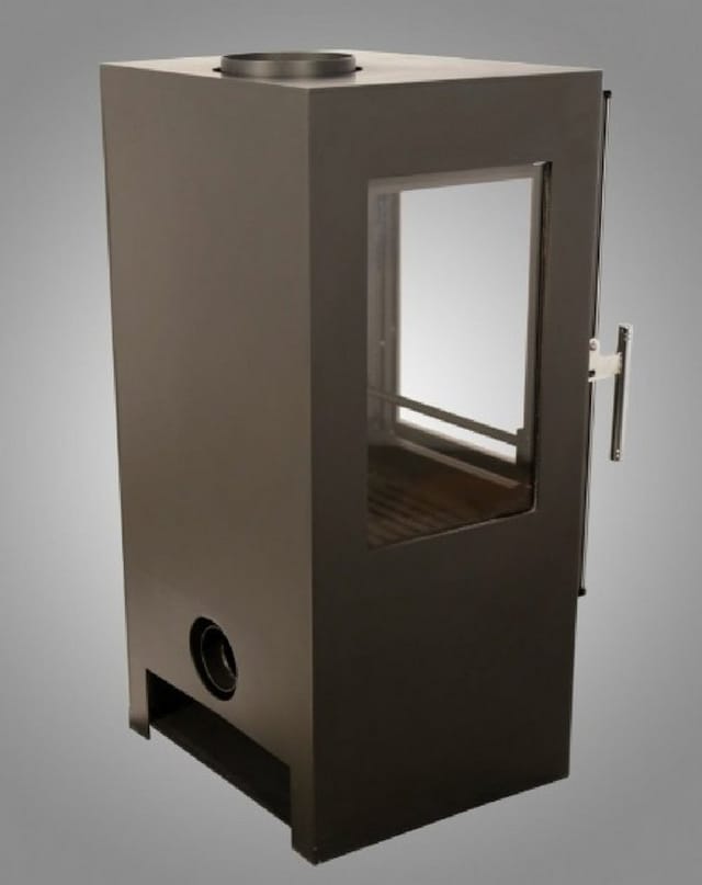 PANADERO Kaminofen »Condor Trivision«, schwarzmetallic, Stahl, 8 kW