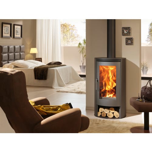 PANADERO Kaminofen »Helena«, schwarzmetallic, Stahl, 8 kW