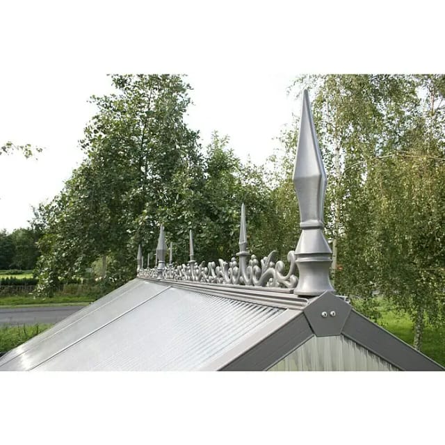 KGT Firstverzierung »alle KGT-Gewächshäuser (außer Flora und Rhodo)«, BxH: 10 x 30 cm, Aluminium - weiss