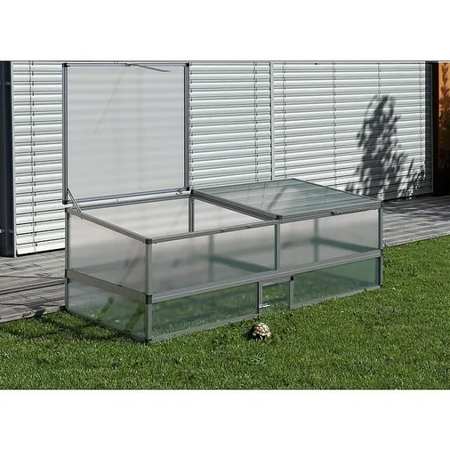 KGT Kleintiergehege »Frühbeet 210«, BxLxH: 205 x 91 x 26 cm, Aluminium - silberfarben