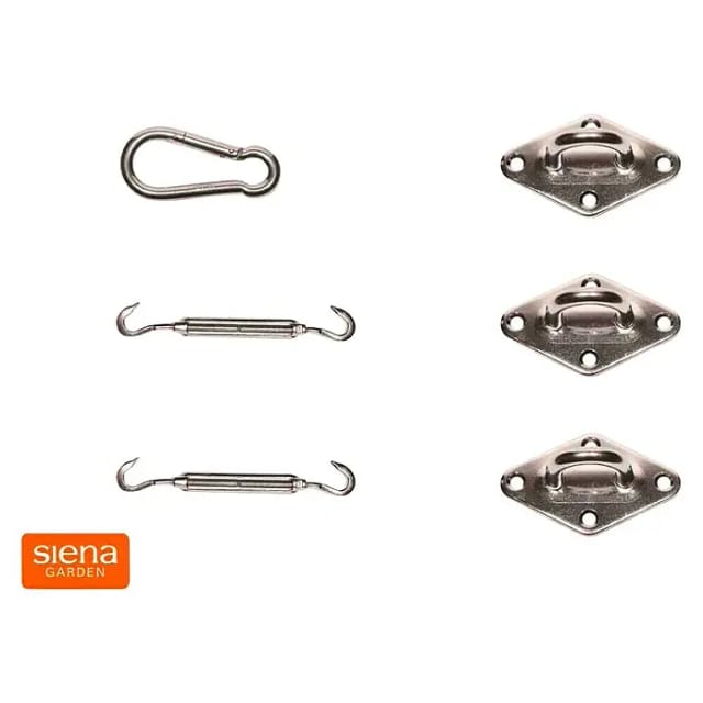 SIENA GARDEN Montageset »Solino«, für Sonnensegel, Edelstahl - silberfarben