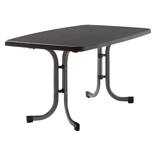 SIEGER Gartentisch, BxHxL: 90 x 72 x 150 cm, Tischplatte: Mecalit-pro - schwarz