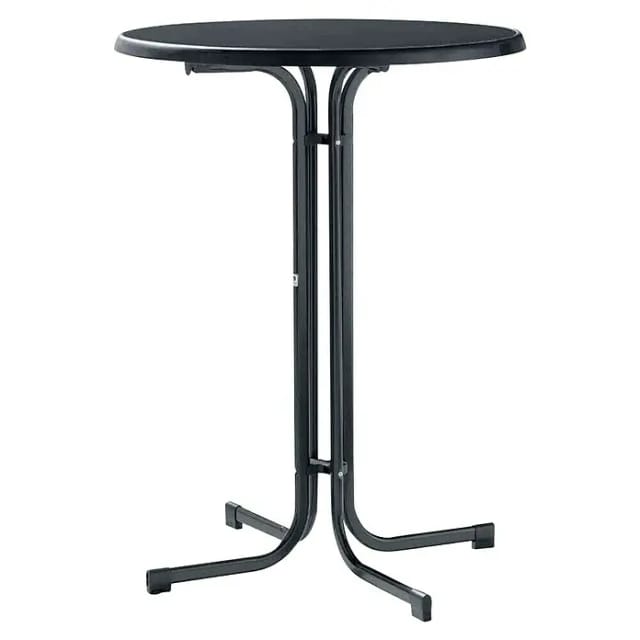 SIEGER Stehtisch, mit Mecalit-pro-Tischplatte, Ø x H: 86 x 112 cm - grau