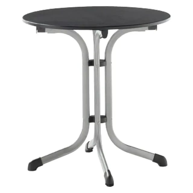 SIEGER Klapptisch, mit Vivodur-Tischplatte, Ø x H: 68 x 72 cm - grau