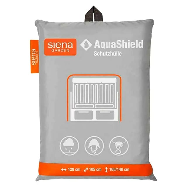 SIENA GARDEN Schutzhülle »AquaShield«, BxHxT: 128 x 128 x 105 cm, Kunstfaser - grau