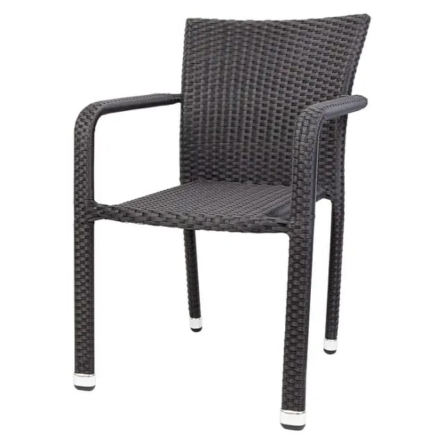 GARDAMO Stapelsessel »Minas«, Rattan, BxHxT: 60 x 83 x 56 cm - schwarz