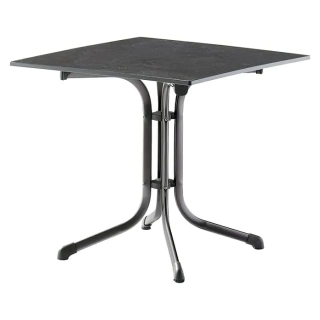SIEGER Klapptisch, mit Vivodur-Tischplatte, BxTxH: 80 x 80 x 73 cm - grau