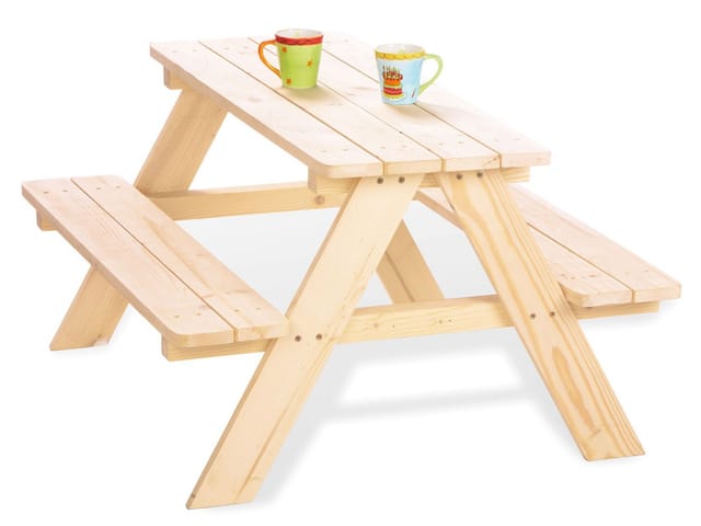 Pinolino Kindersitzgruppe, 4 Sitzplätze, Holz - braun