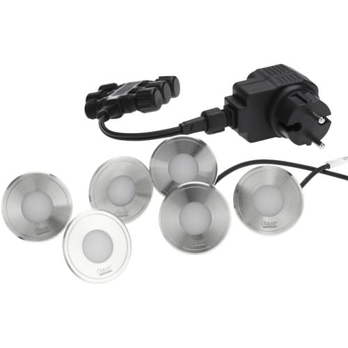 OASE LED-Scheinwerfer »LunAqua Terra LED Set 6«, 4 W, Edelstahl, schwarz