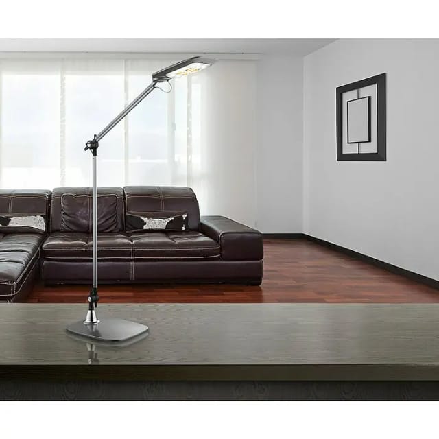 GLOBO LIGHTING Tischleuchte »PATTAYA«, Höhe: 96 cm, 9 W, Aluminium glänzend, silbergrau - silberfarben