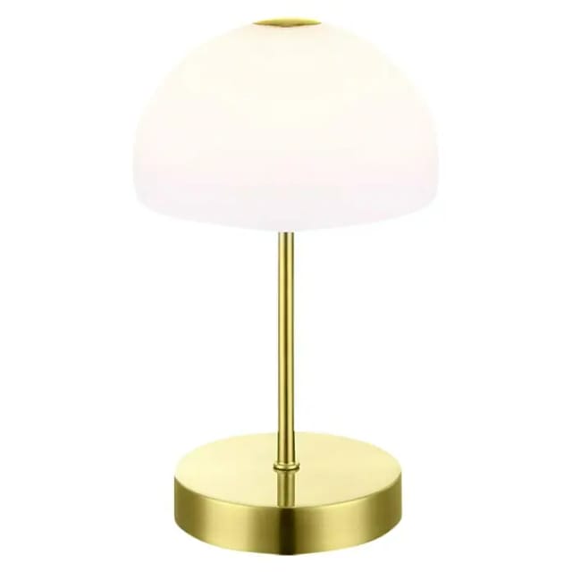 GLOBO LIGHTING Tischleuchte »SNOWFLAKE«, Höhe: 27 cm, 5 W, Metall matt, goldfarben