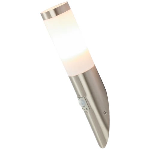 GLOBO LIGHTING Außenleuchte, 8,5 W, inkl. Bewegungsmelder - silberfarben