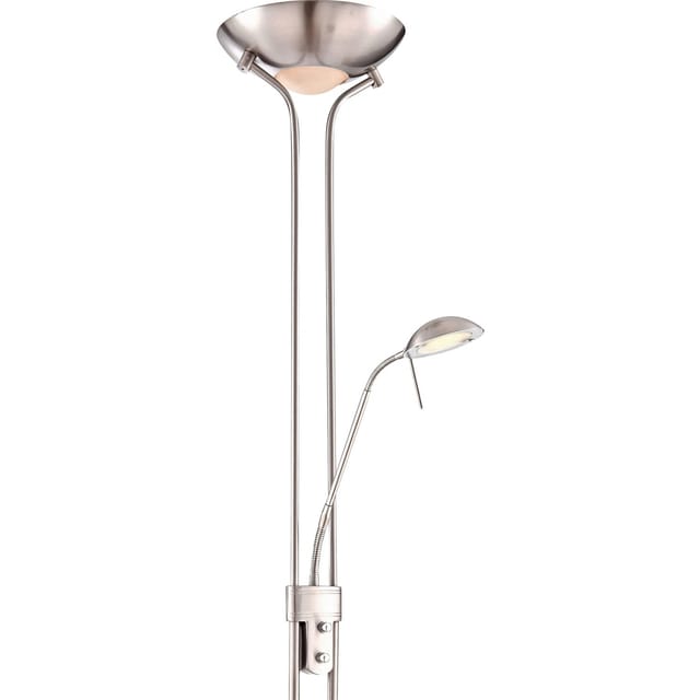 GLOBO LIGHTING Deckenfluter »LEONAS«, warmweiß, inkl. Leuchtmittel, Höhe: 180 cm - grau