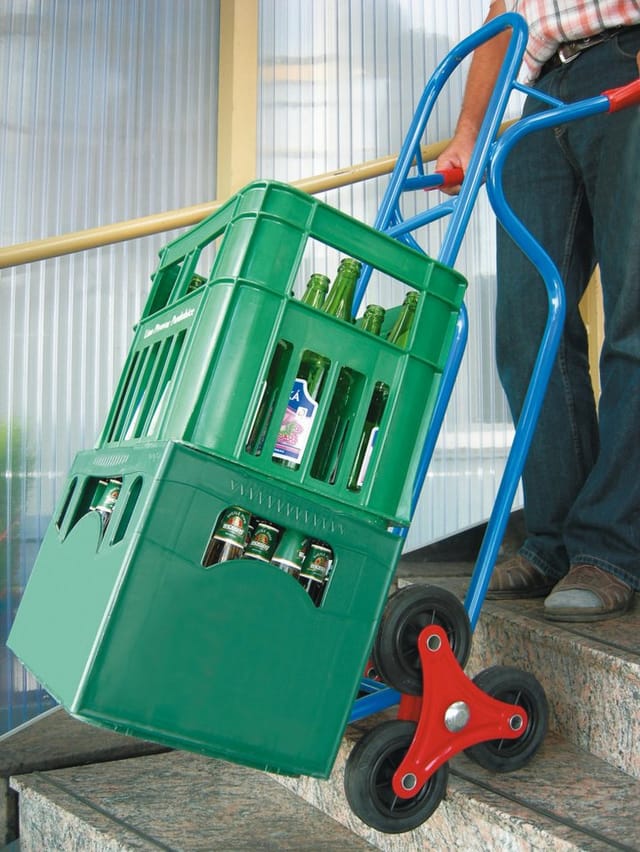 pro-bau-tec® Sackkarre »Stapelkarre Treppensteiger«, Tragkraft: 150 kg - blau