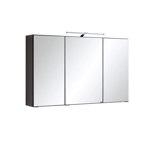 HELD MÖBEL Spiegelschrank »Florida«, BxHxT: 100 x x 20 cm, 3-türig, graphit - grau