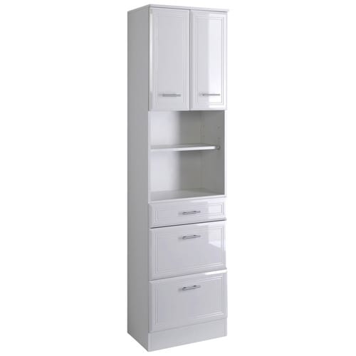 HELD MÖBEL Seitenschrank »Neapel«, BxHxT: 50 x 190 x 34 cm - weiss