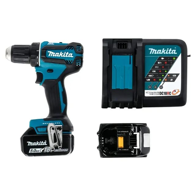 MAKITA Akku-Bohrschrauber »DDF485RTJ«, 18V, 2 x 5,0 Ah Akkus + Ladegerät - schwarz