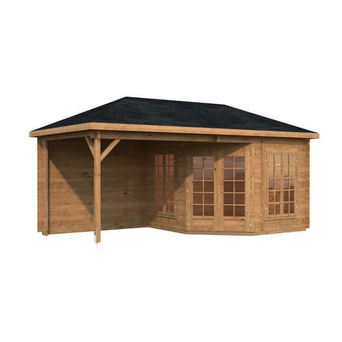PALMAKO Pavillon »Melanie«, rechteckig, BxHxT: 557 x 307 x 557 cm - braun