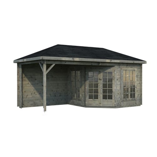 PALMAKO Pavillon »Melanie«, rechteckig, BxHxT: 557 x 307 x 557 cm - grau