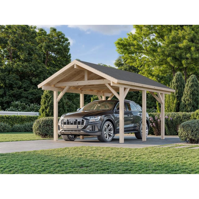 PALMAKO Einzelcarport »Robert«, Außenmaß BxT: 359 x 510 cm, braun