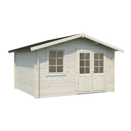 PALMAKO Blockbohlenhaus »Klara«, Holz, BxHxT: 424 x 245 x 300 cm (Außenmaße inkl. Dachüberstand) - braun