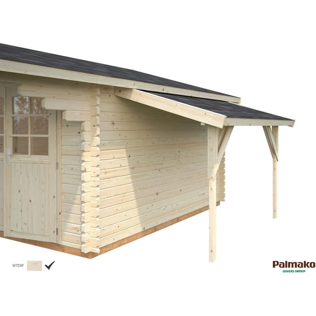 PALMAKO Schleppdach, Fichtenholz, transparent