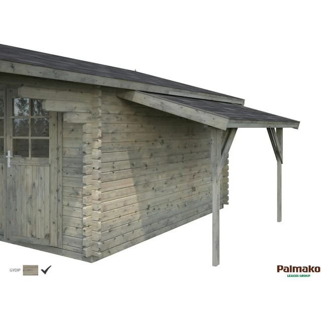 PALMAKO Schleppdach, Fichtenholz, grau