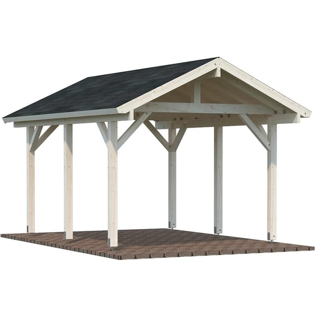 PALMAKO Einzelcarport »Robert«, Außenmaß BxT: 359 x 510 cm, farblos - transparent
