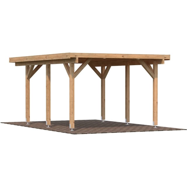 PALMAKO Einzelcarport »Karl«, Außenmaß BxT: 360 x 512 cm, braun