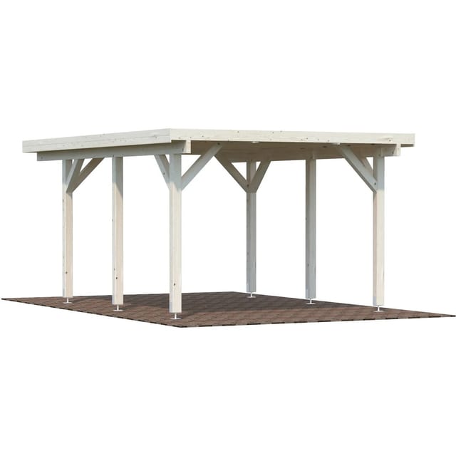 PALMAKO Einzelcarport »Karl«, Außenmaß BxT: 360 x 512 cm, farblos - transparent