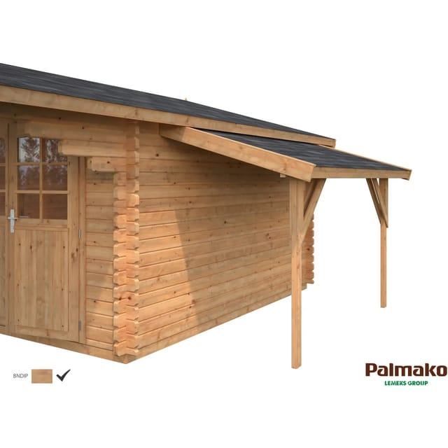 PALMAKO Schleppdach, Fichtenholz, braun