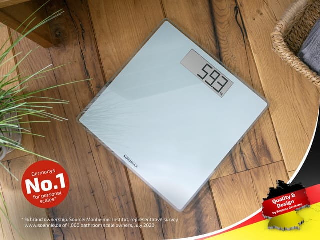 SOEHNLE Personenwaage »Style Sense Comfort«, Tragfähigkeit: 180 kg - silberfarben